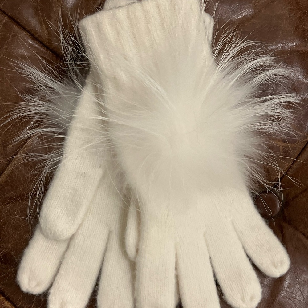 Linda Richards genuine fur winter gloves